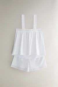 LACE COTTON SHORTS