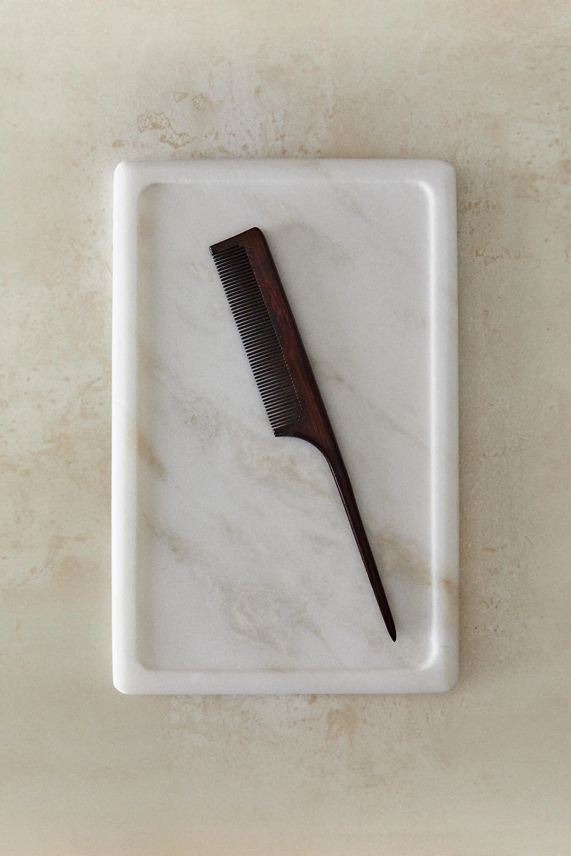WHITE MARBLE BATHROOM TRAY