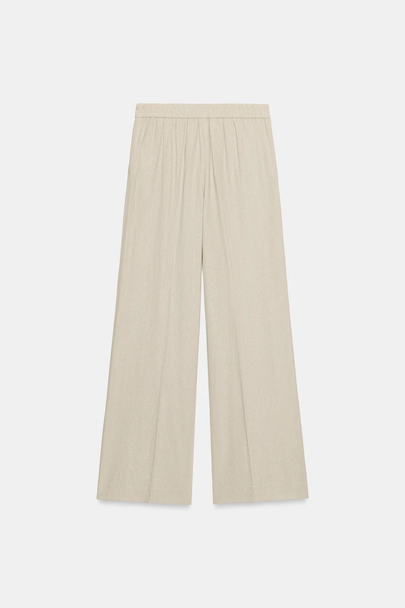 LINEN STRAIGHT LEG PANTS