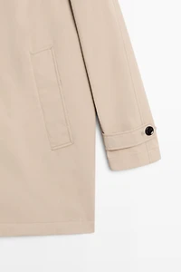 Lightweight long trench coat