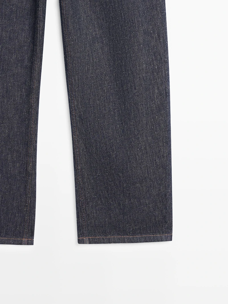 High-waist barrel fit jeans