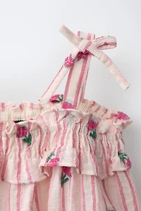 STRIPED AND TULIP ROMPER