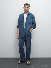 Chemise regular fit délavée
