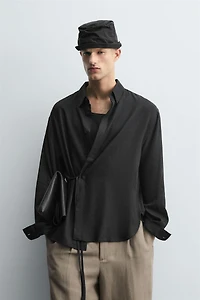LINEN - VISCOSE TIE SHIRT