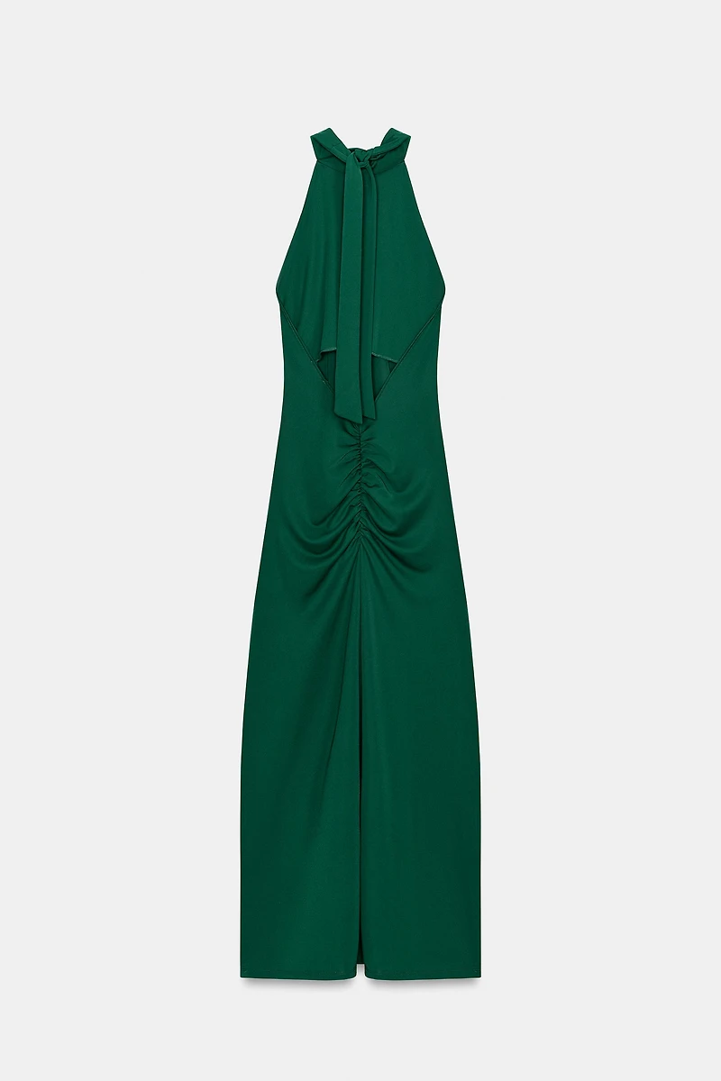 ROBE MI-LONGUE À ENCOLURE AMÉRICAINE
