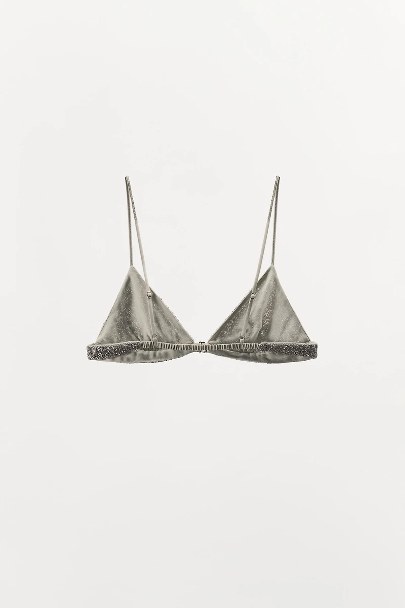 EMBOSSED BEADED BRA