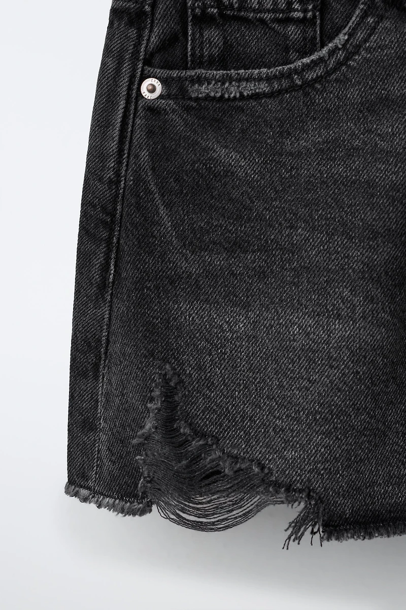 RIPPED DENIM SKIRT
