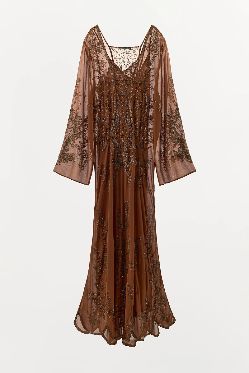 LIMITED EDITION BEADED GEORGETTE DRESS