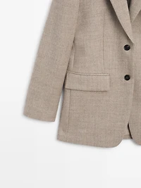 Flecked wool blazer