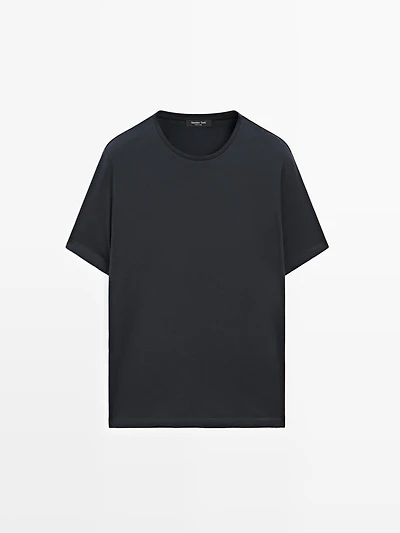 T-shirt à manches courtes en laine mélangée
