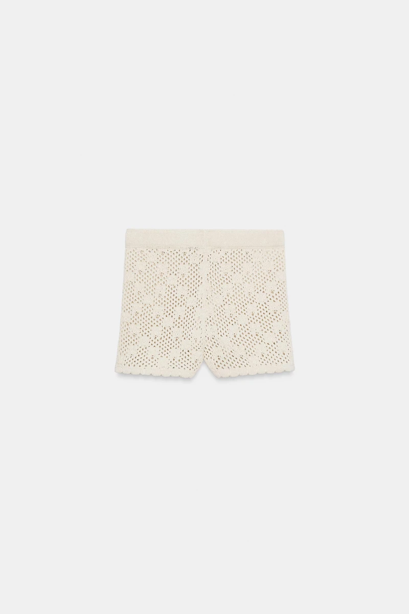 POINTELLE KNIT SHORTS