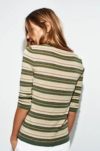 BUTTON KNIT SWEATER