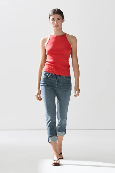 Cotton blend halter top
