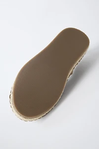 CHAUSSURES EN CUIR ET JUTE