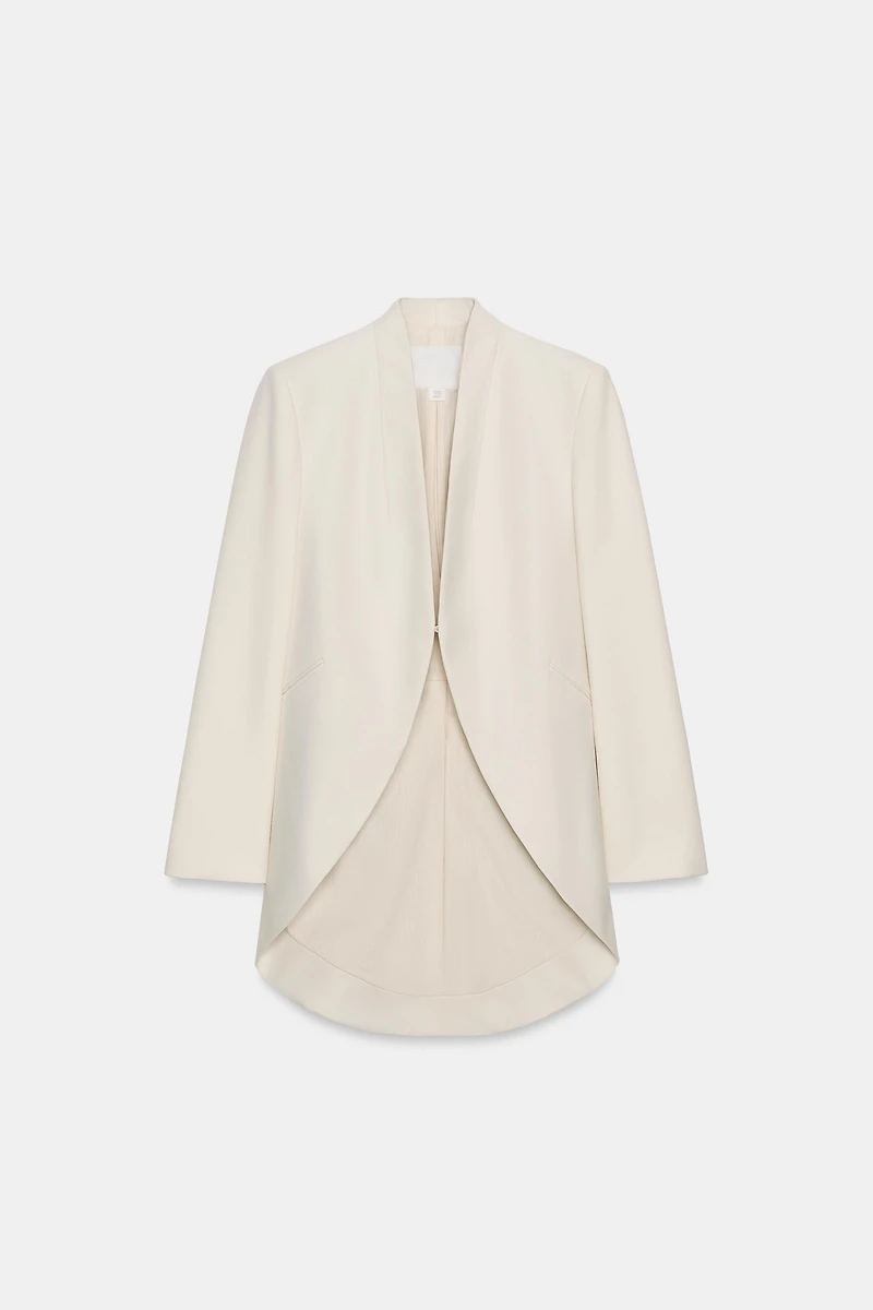 ZW COLLECTION LAPELLESS LONG BLAZER