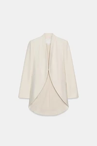 ZW COLLECTION LAPELLESS LONG BLAZER