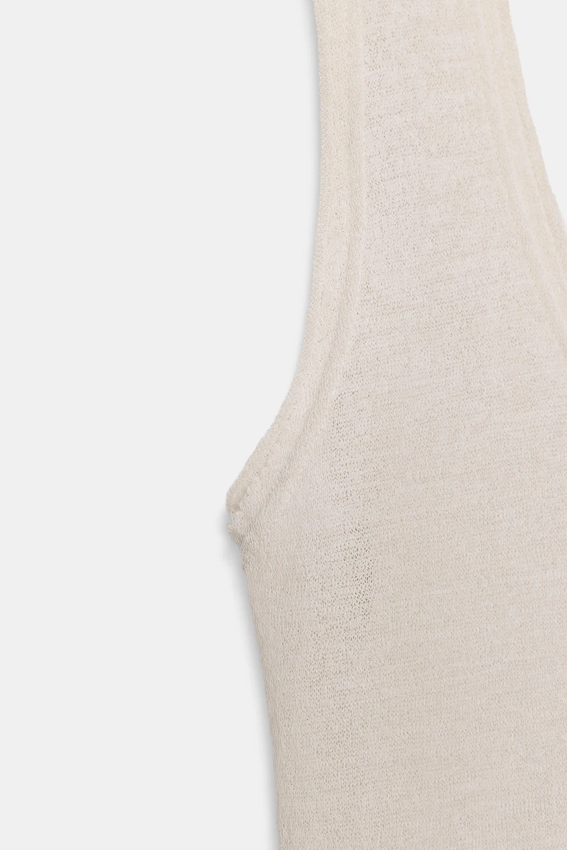 WOOL BLEND SLEEVELESS TOP