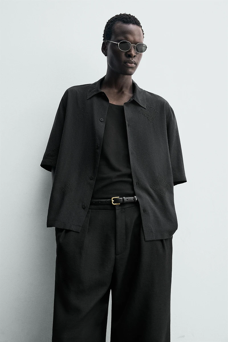 CHEMISE BRODERIE GÉOMÉTRIQUE