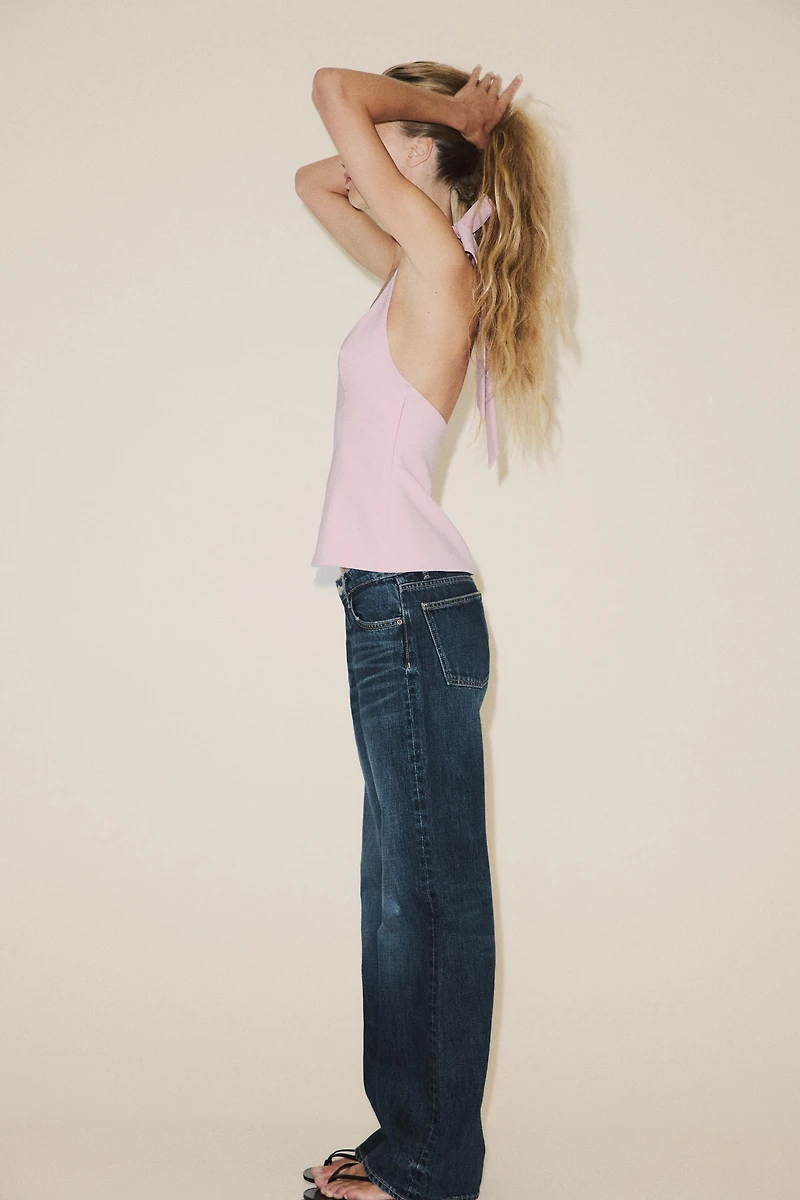 HALTER BACK BOW TOP