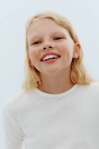 AGES 6-14 / TWO-PACK OF POINTELLE SHIRTS