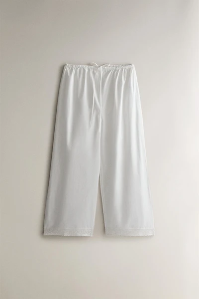 COTTON LACE PANTS