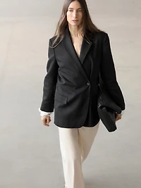 Blazer croisé 100 % lin