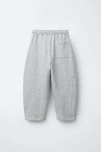 BARREL PLUSH PANTS WITH LABEL