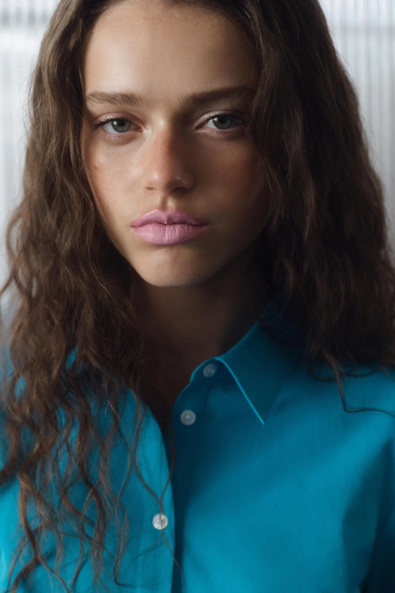 CHEMISE CINTRÉE EN TAFFETAS