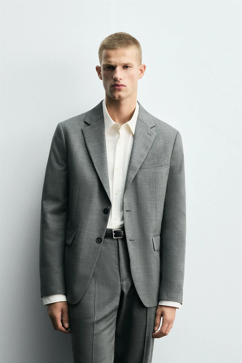 PLAID SUIT BLAZER