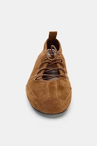 SPORTY SUEDE FLATS