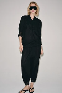 ZW COLLECTION EMBROIDERED BALLOON PANTS