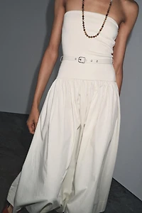 BELTED COMBINATION DRESS