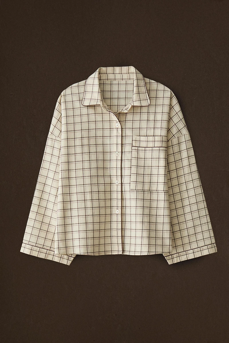 CHRISTMAS CHECK COTTON PAJAMA SET