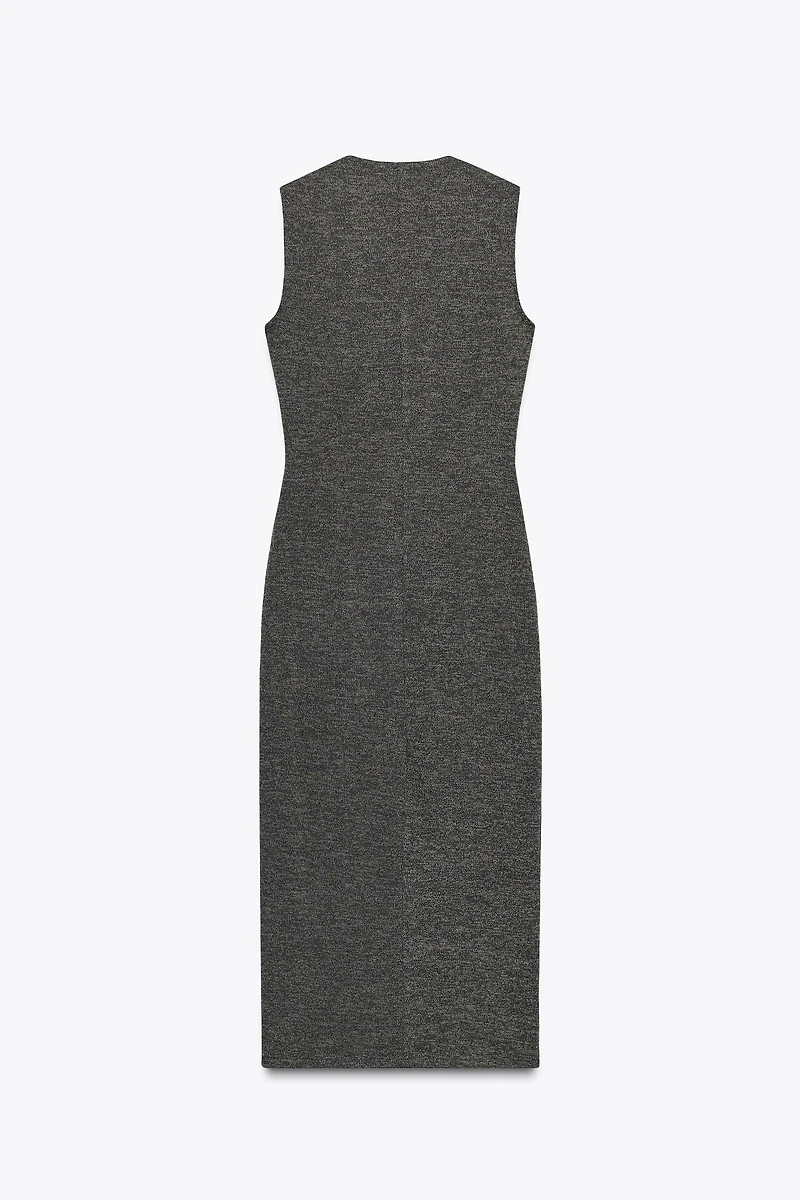 BUTTON MIDI DRESS