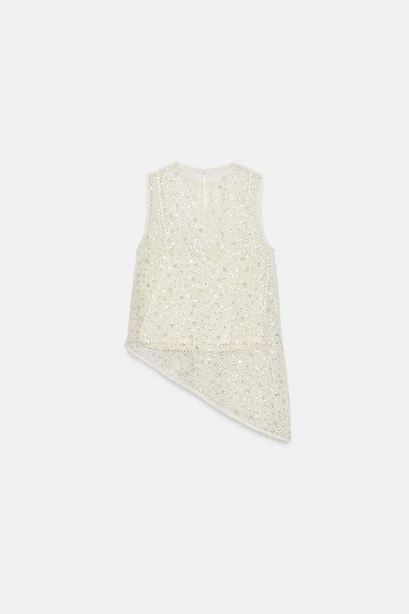 SEQUIN MESH TOP