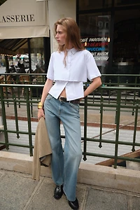 CHEMISE EN POPELINE DOUBLE ÉPAISSEUR