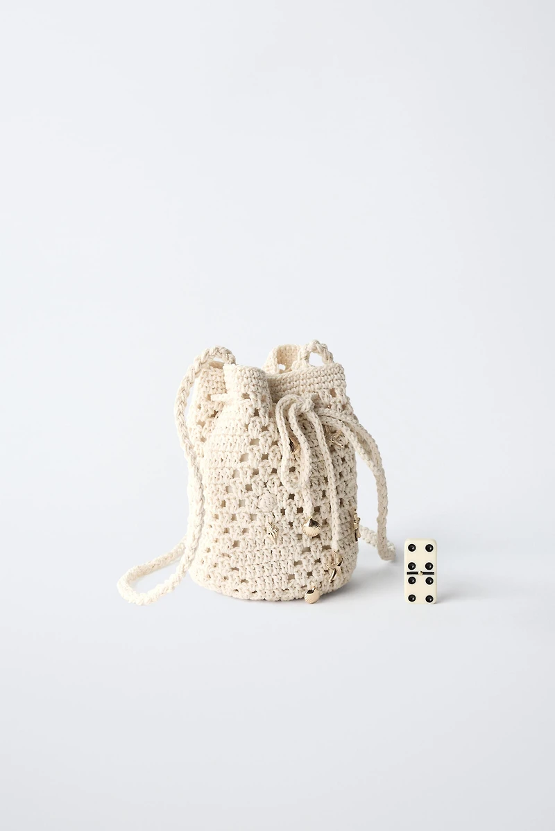 CROCHET CROSSBODY BAG WITH MARINE DETAILS