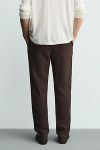 COTTON-LINEN RELAXED FIT PANTS