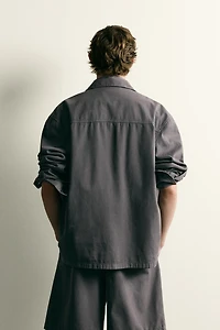 RELAXED FIT WASHED OVERSHIRT