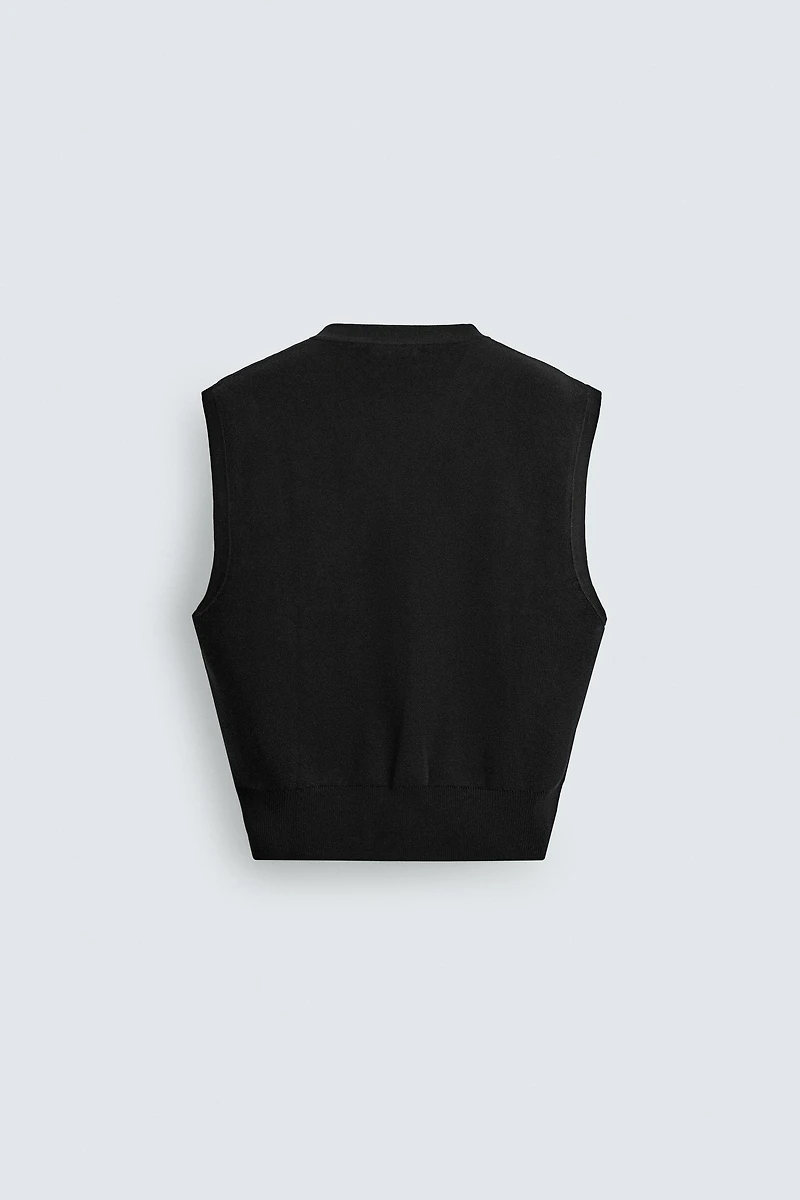 GILET EN MAILLE STRUCTUR