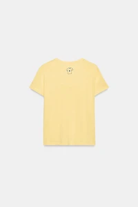 YELLOW TEXT T-SHIRT