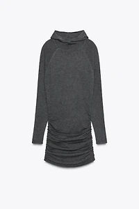 HOODIE KNIT MINI DRESS