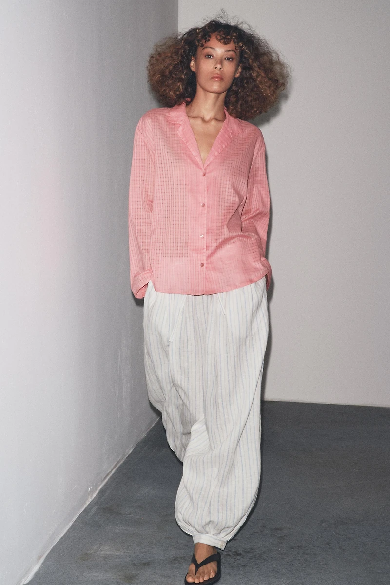 ZW COLLECTION PLAID PAJAMA SHIRT