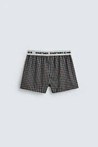 JACQUARD POPLIN BOXERS WITH WAISTBAND