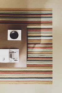 STRIPED COLORED AREA RUG