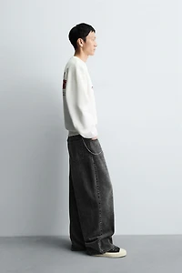 PRINTED TEXT SWEATSHIRT