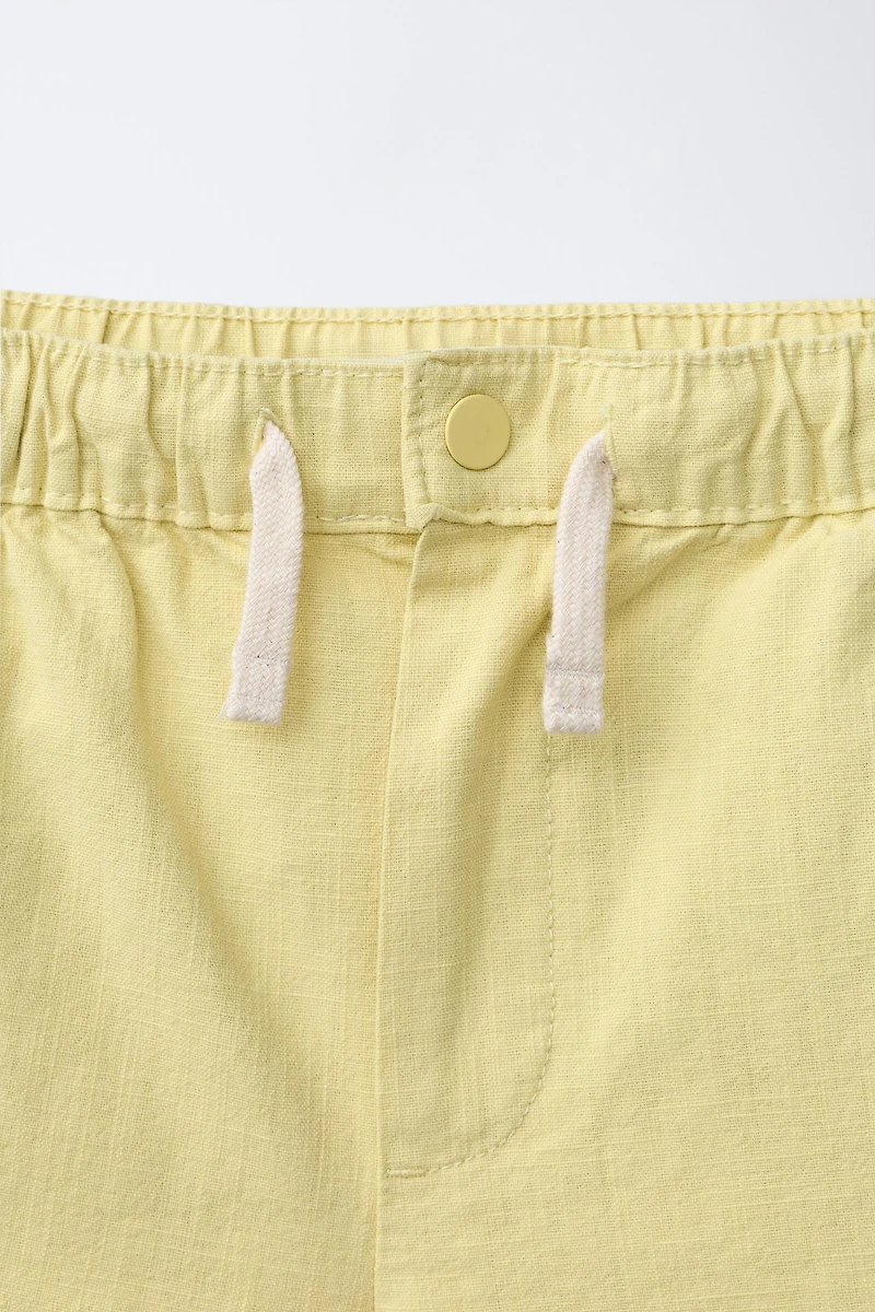 COTTON ELASTIC WAIST SHORTS