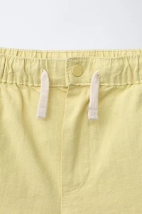 COTTON ELASTIC WAIST SHORTS