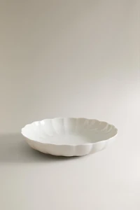 SCALLOPED PORCELAIN SOUP PLATE