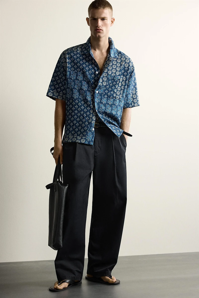 PATCHWORK PRINT RELAXED FIT SHIRT